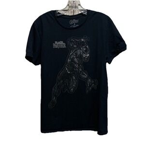 Marvel Black Panther Graphic Black/Gray Short Sleeve T Shirt Size‎ M Cotton